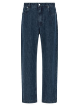 Fendi Blue Cotton Flared Jeans