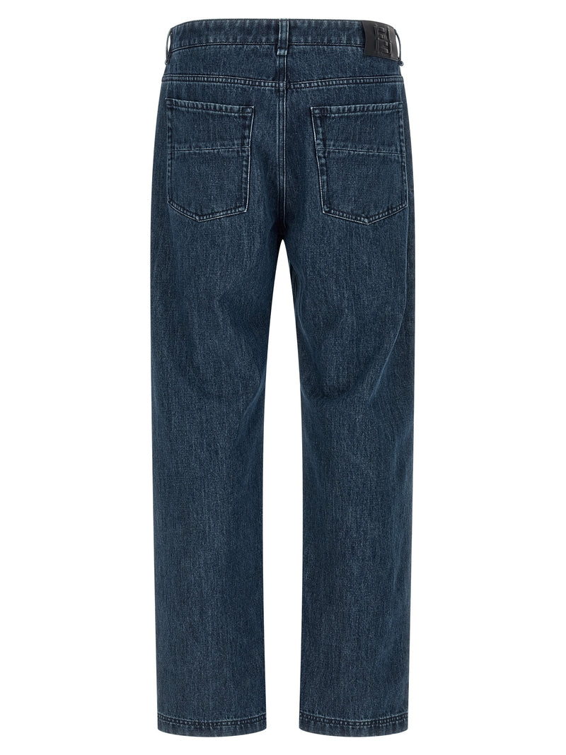 Fendi Blue Cotton Flared Jeans - Stylish High-Waisted Denim