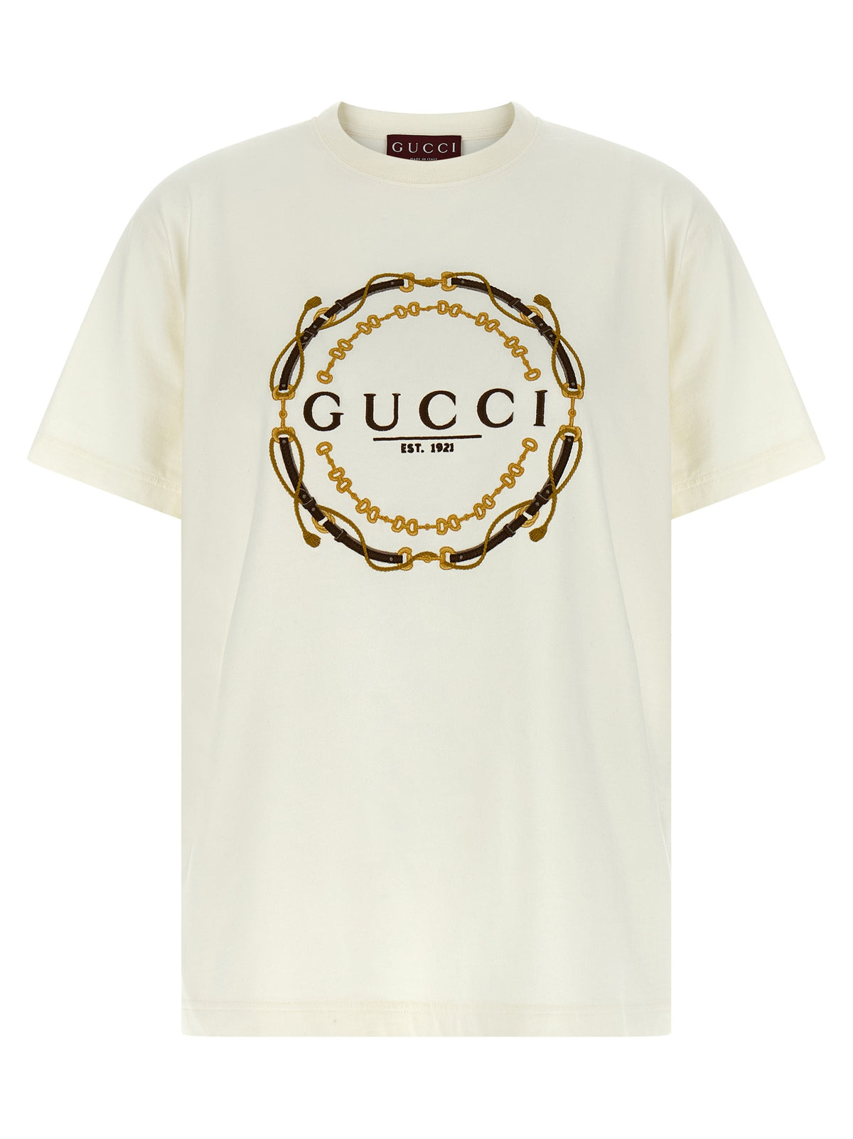 Gucci White Fabric T-Shirt - Iconic Comfort and Style