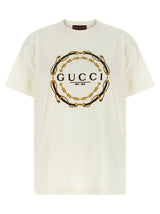 Gucci White Fabric T-Shirt - Iconic Comfort and Style