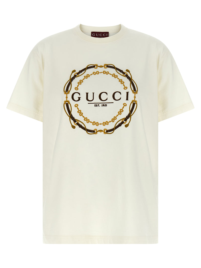 Gucci White Fabric T-Shirt - Iconic Style and Comfort