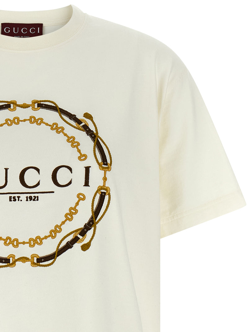 Gucci White Fabric T-Shirt - Iconic Style and Comfort