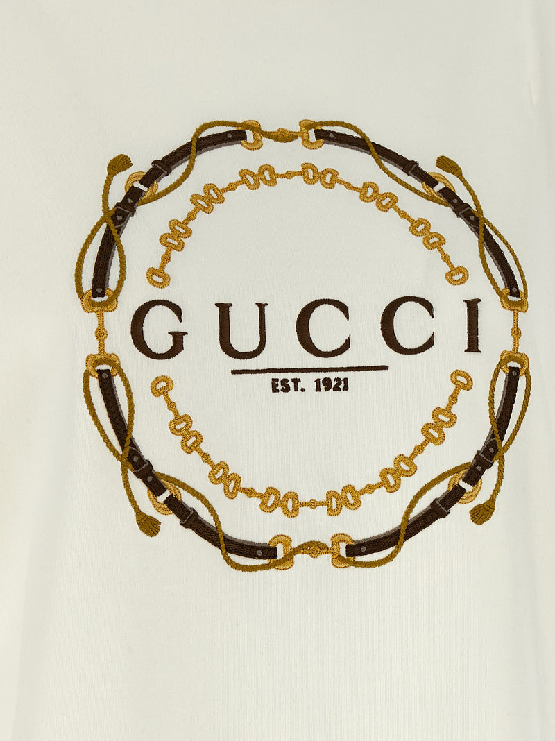 Gucci White Fabric T-Shirt - Iconic Style and Comfort