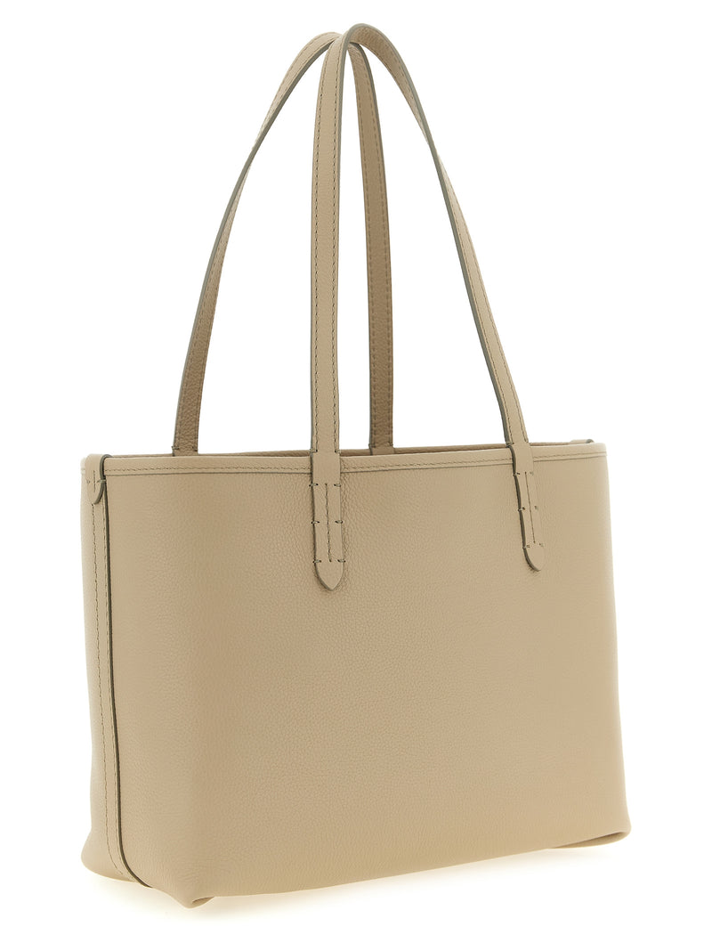 Sac cabas Burberry en cuir de veau beige