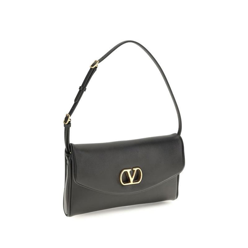 Valentino Garavani Brown Calf Leather Bos Taurus Shoulder Bag