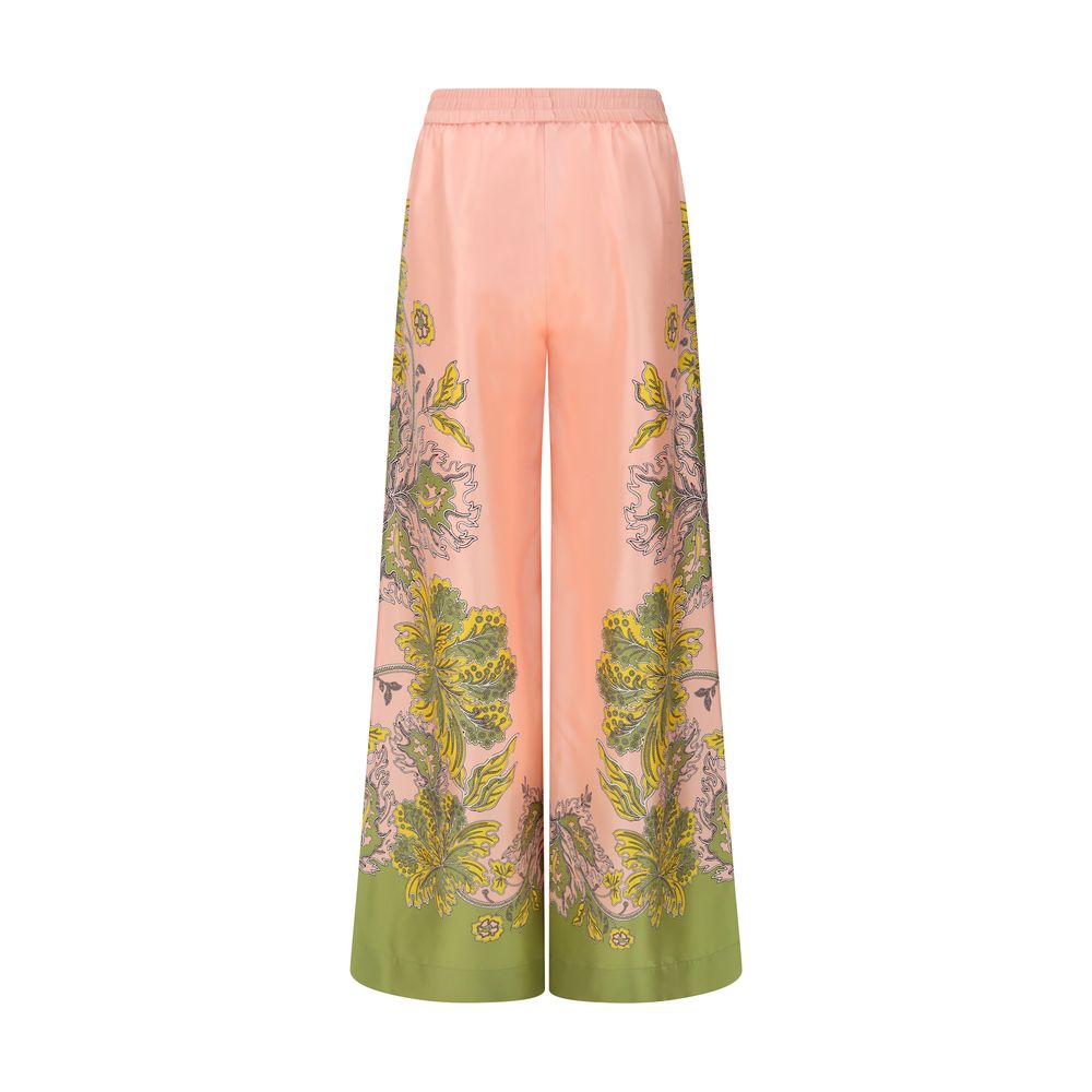 Pantalons en Soie Multicolores La Double J pour Femme