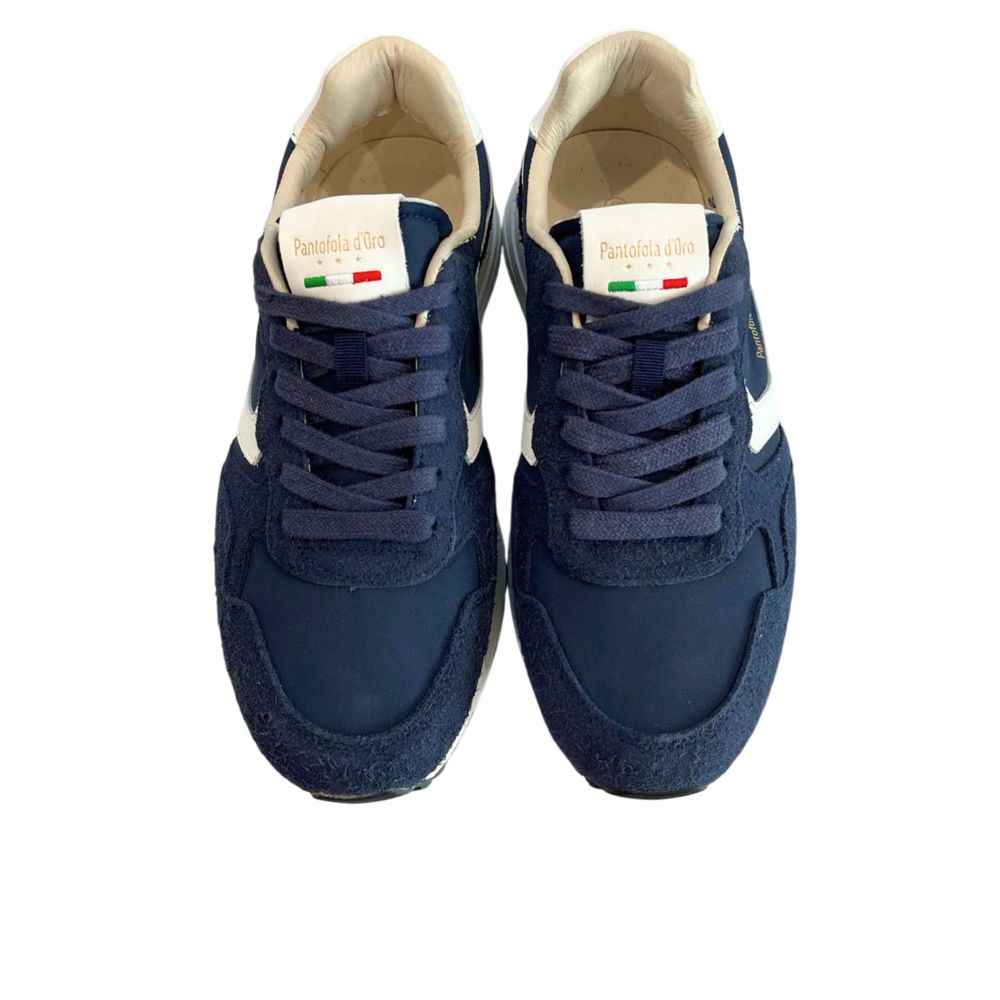 Pantofola D'Oro Blue Suede Men Sneaker - Stylish Low Tops