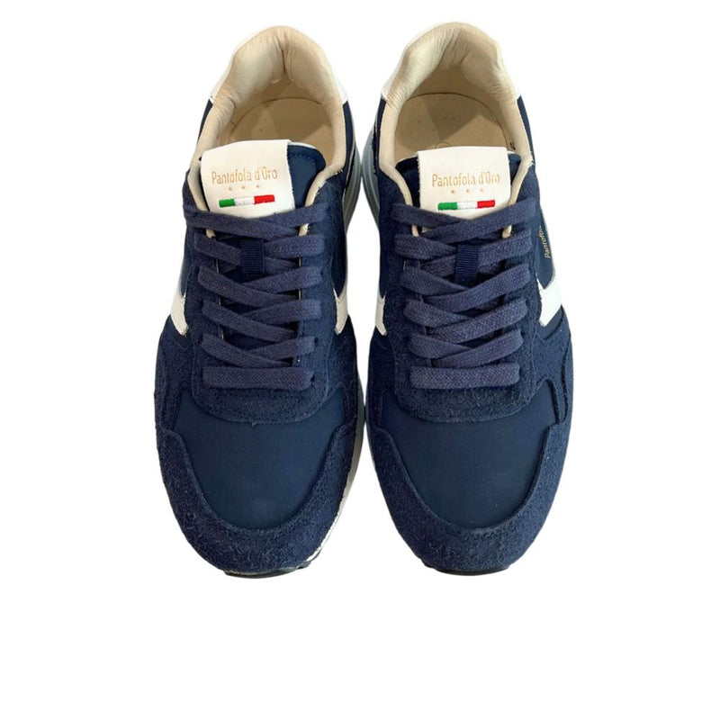 Pantofola D'Oro Blue Suede Low-Top Men Sneakers