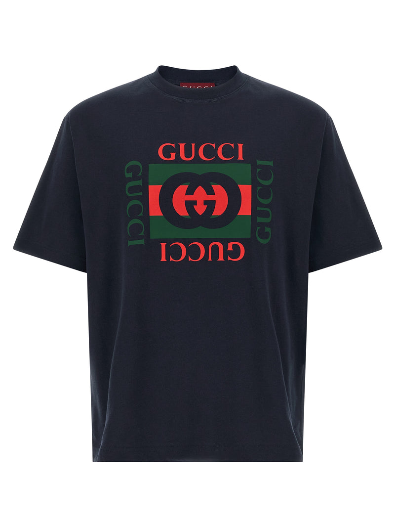 Gucci Blue Cotton T-Shirt