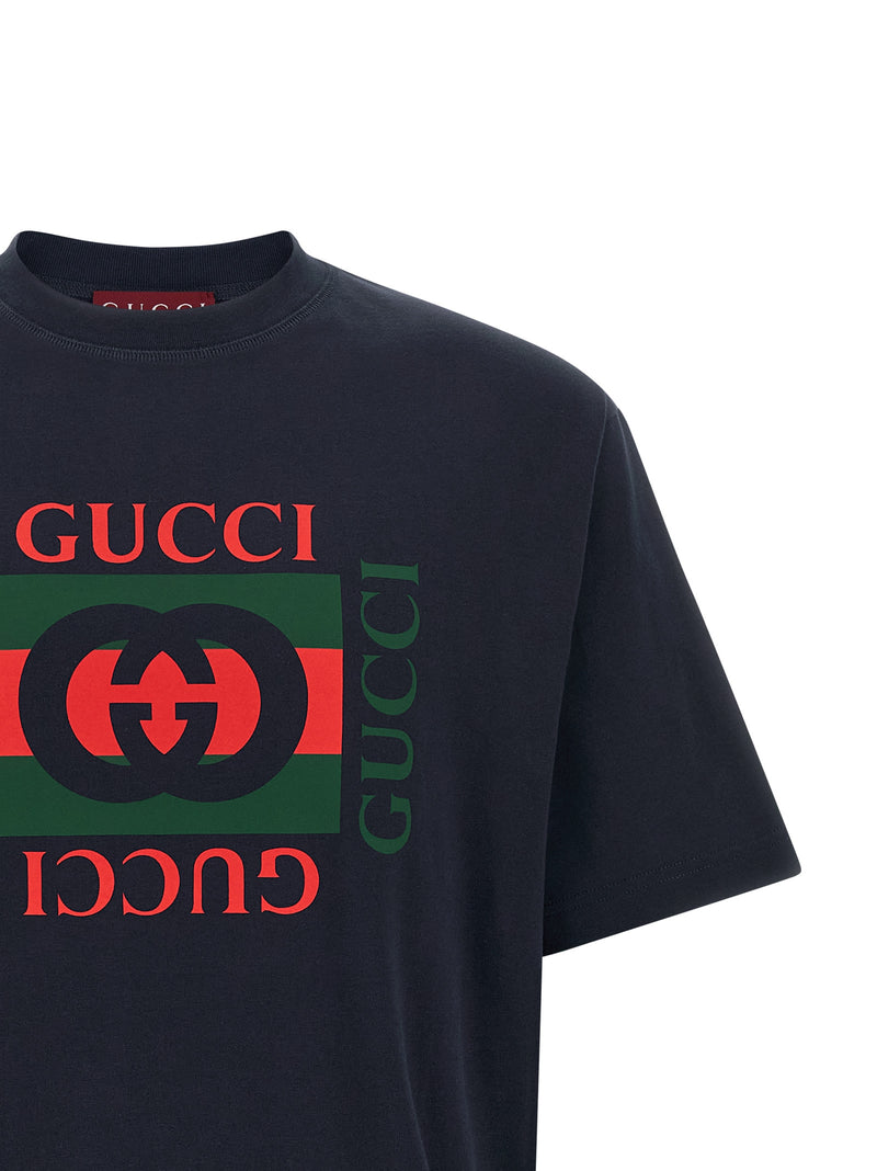 Gucci Blue Cotton T-Shirt