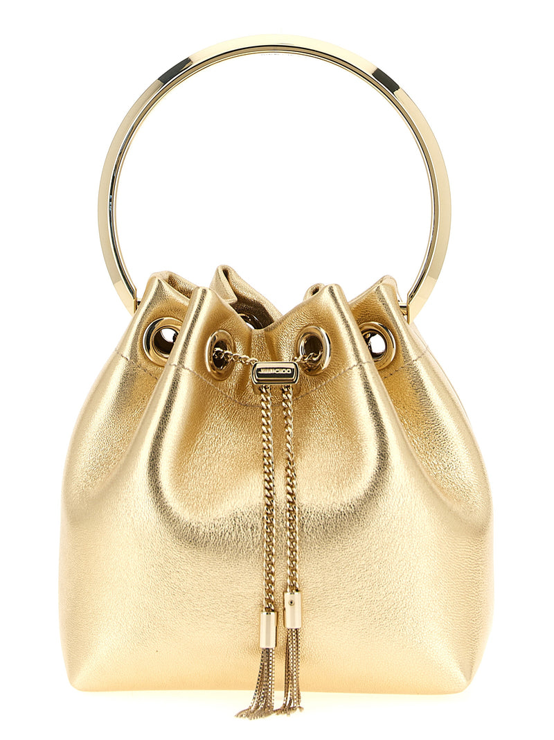 Jimmy Choo Bon Bon Gold Lamb Leather Handbag