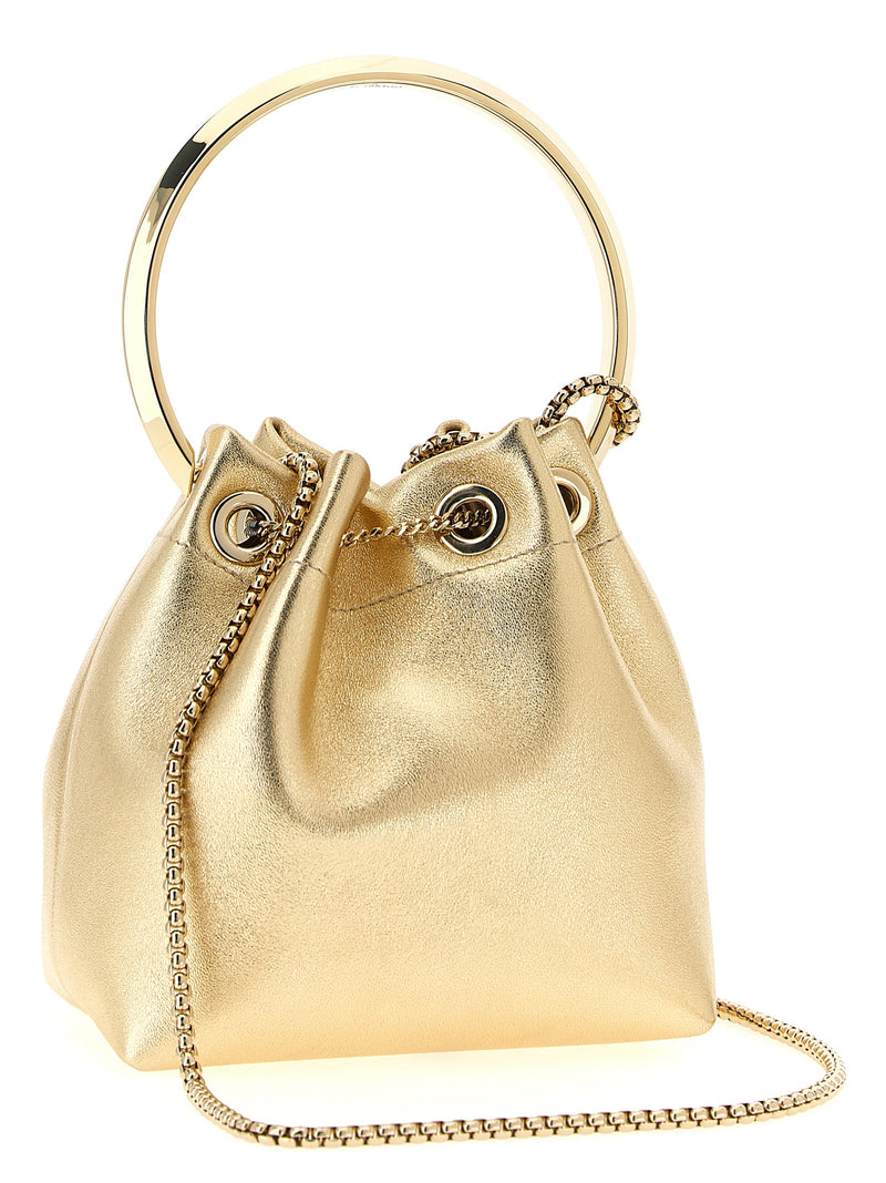 Jimmy Choo Bon Bon Gold Lamb Leather Handbag