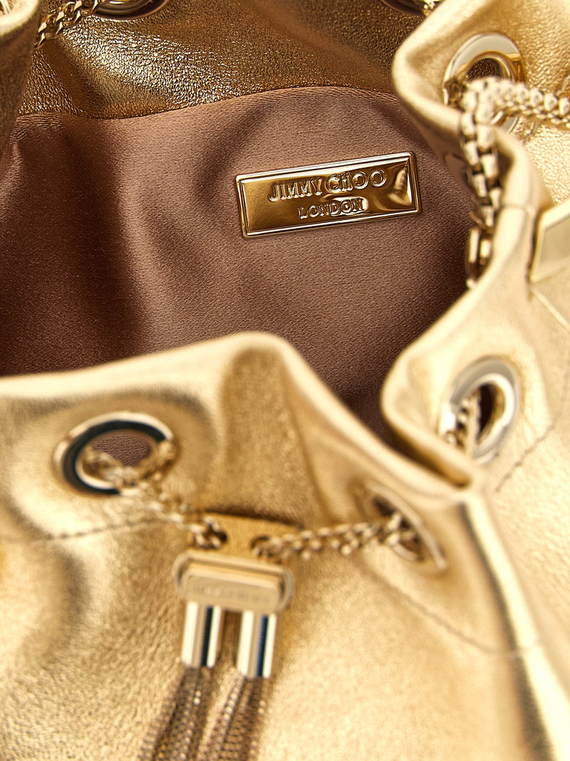 Jimmy Choo Bon Bon Gold Lamb Leather Handbag
