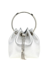 Sac à main en cuir d'agneau argenté Jimmy Choo