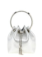 Jimmy Choo Silver Lamb Leather Handbag