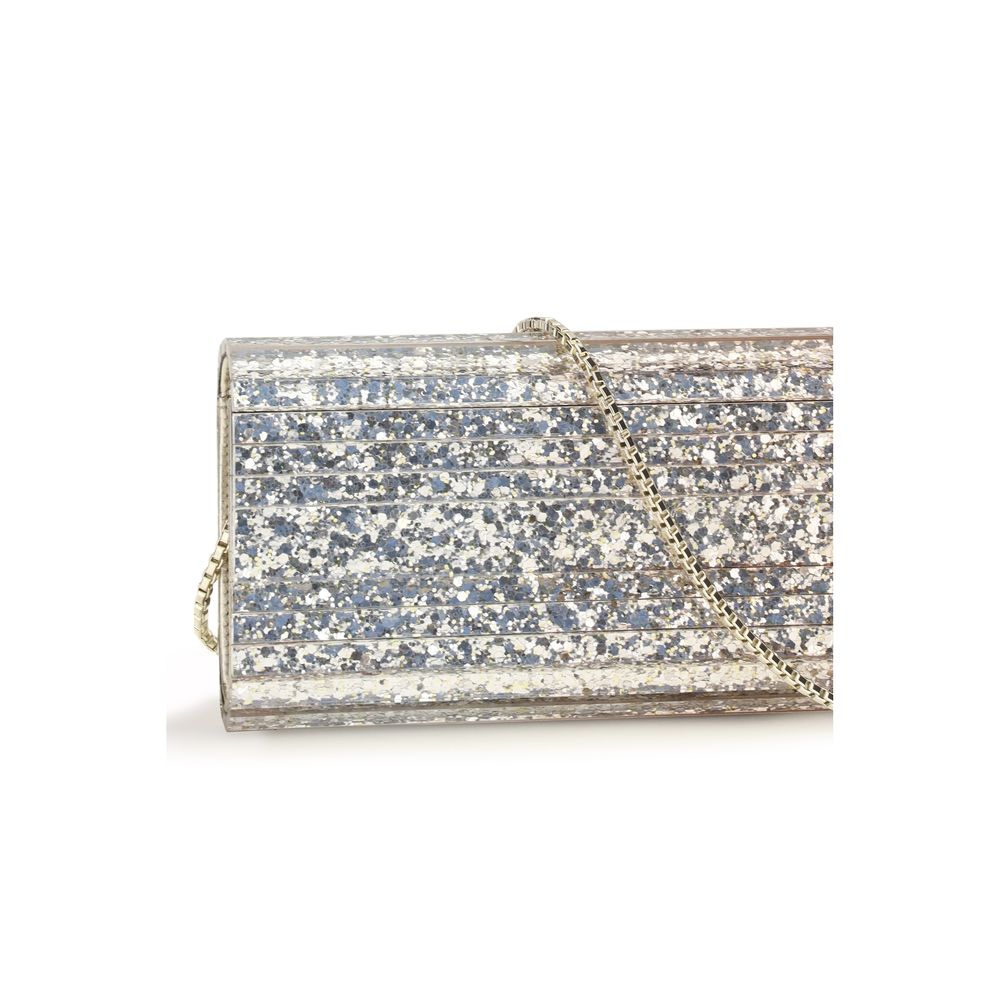 Jimmy Choo Sweetie Gold Plexiglass Clutch Bag