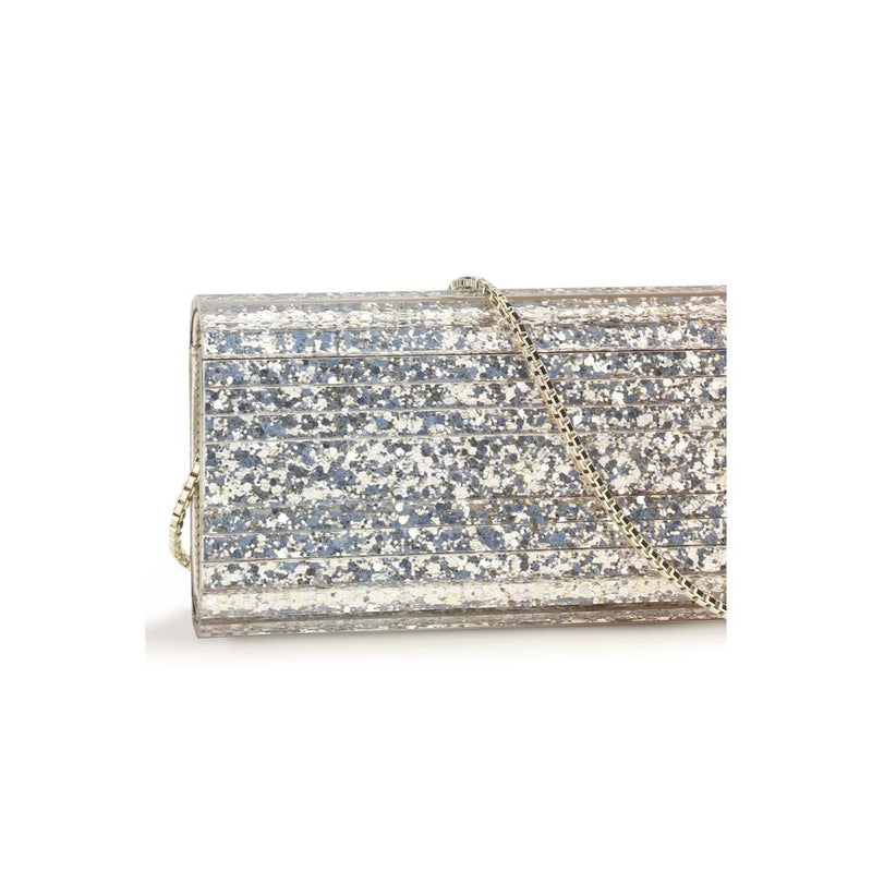 Jimmy Choo Sweetie Gold Plexiglass Clutch Bag