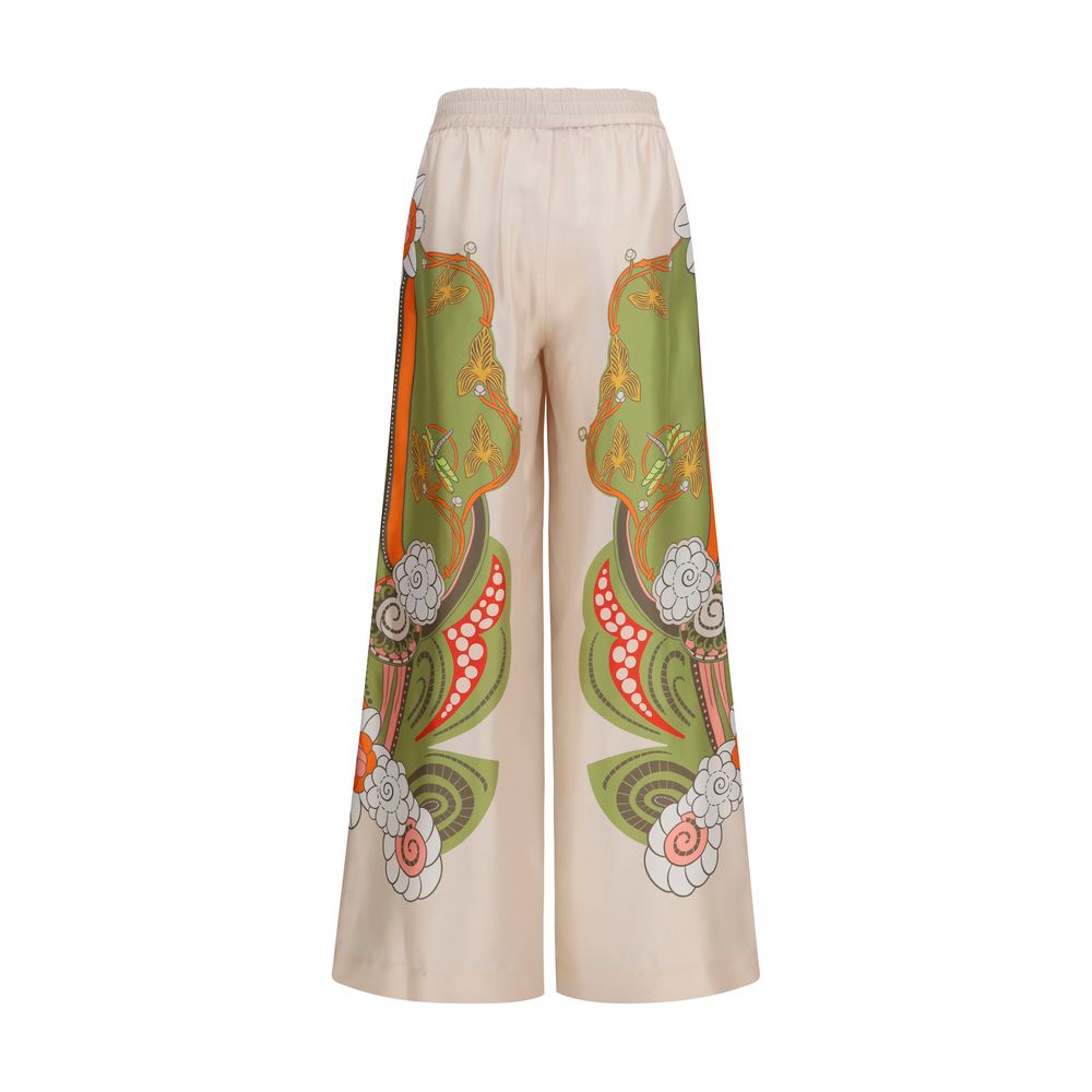 La Double J Multicolor Silk Palazzo Pants for Women