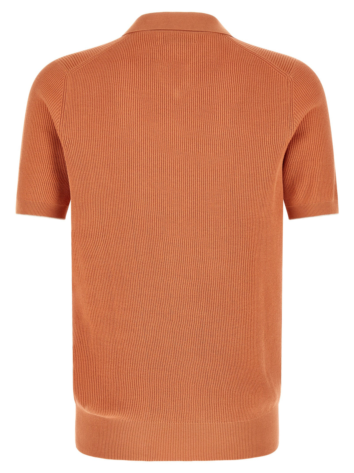 Brunello Cucinelli Orange Cotton Polo Shirt