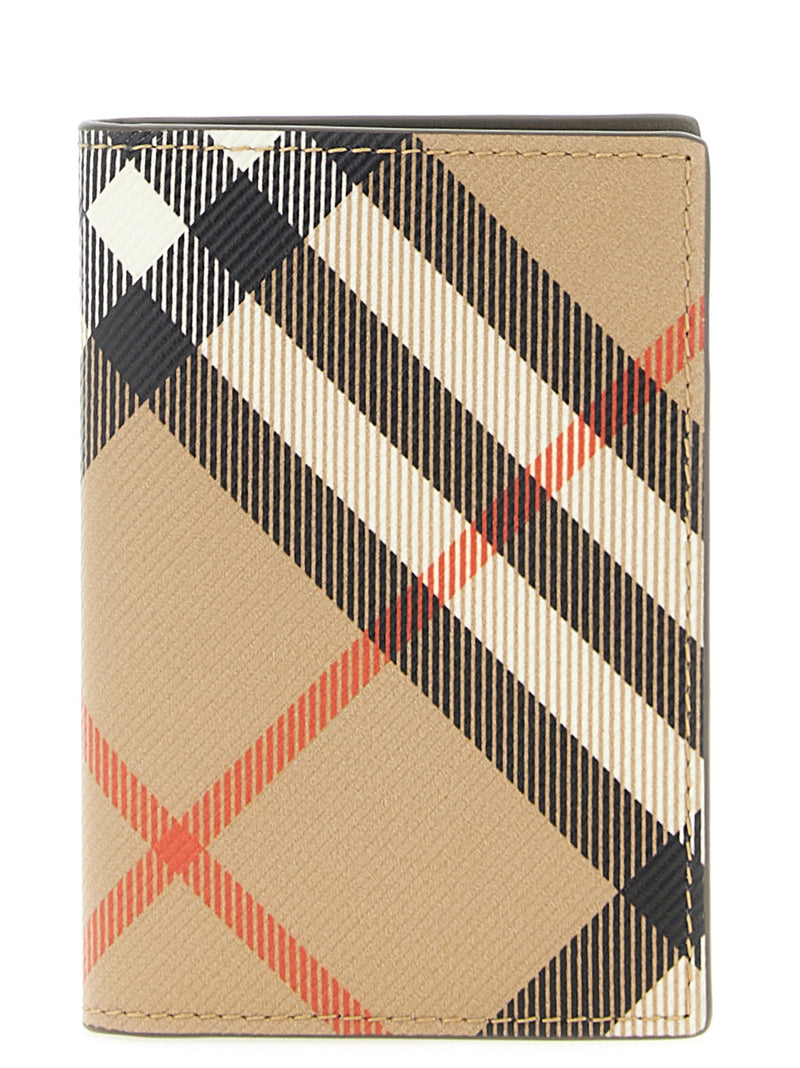 Porte-cartes en polyéthylène beige Burberry