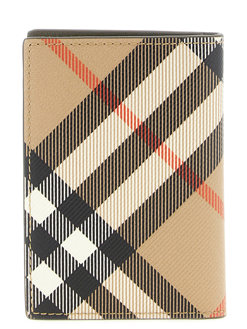 Porte-cartes en polyéthylène beige Burberry