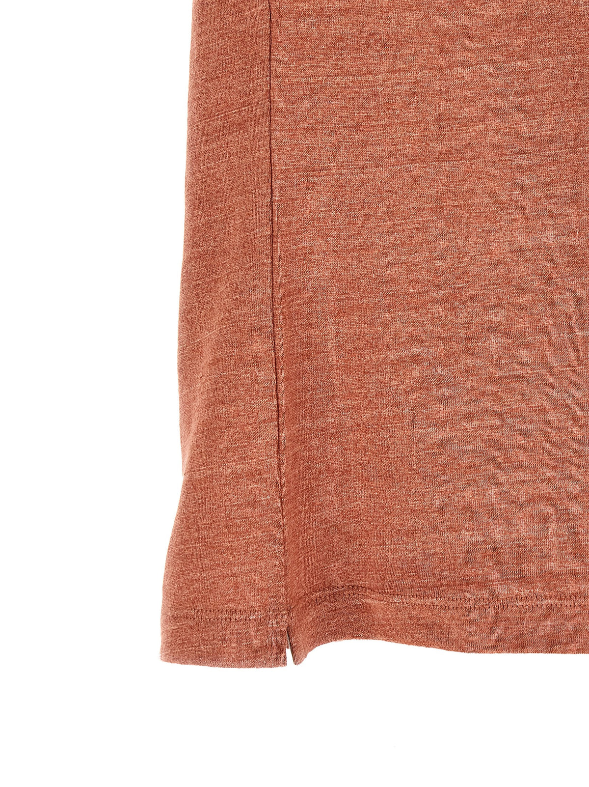 Polo en lin orange Brunello Cucinelli