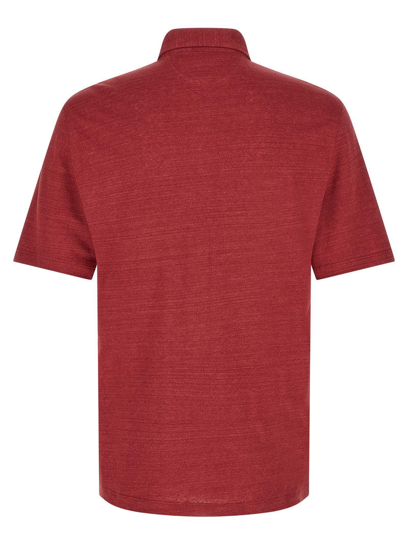 Brunello Cucinelli Multicolor Linen Polo Shirt