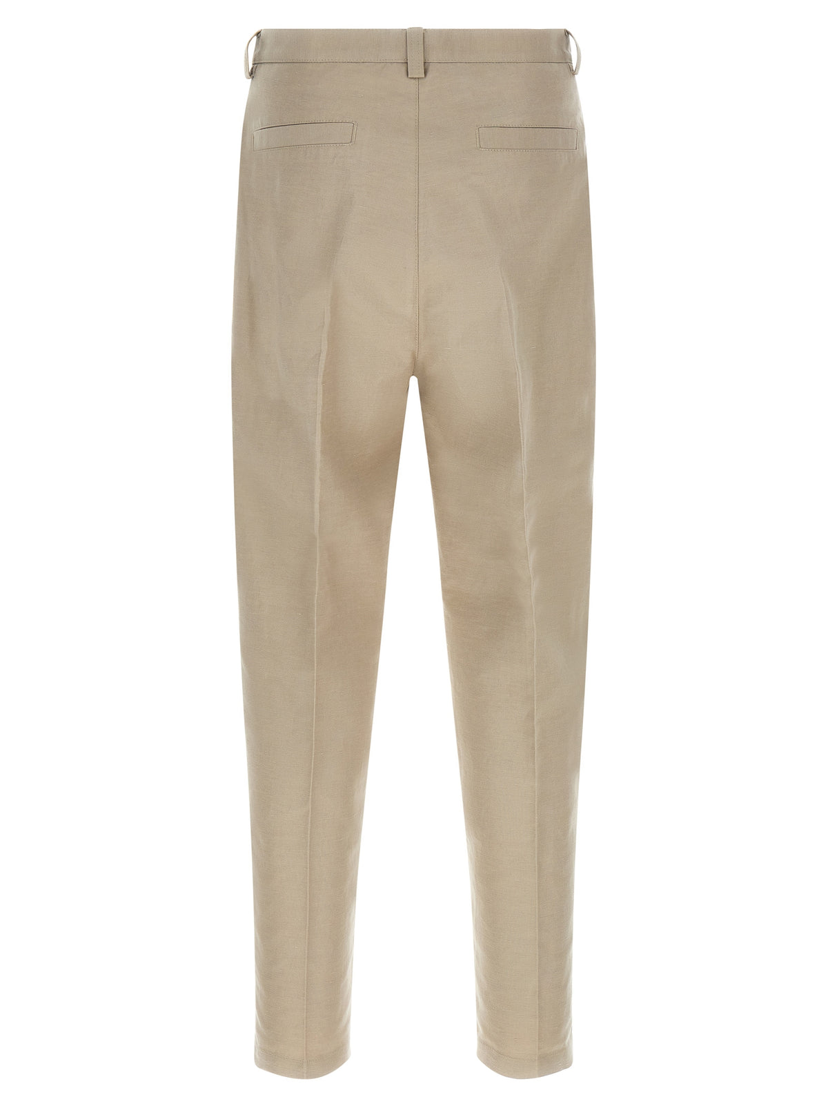 Pantalon décontracté en coton marron Brunello Cucinelli