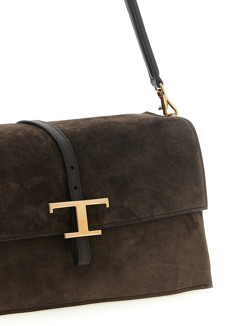 Sac à bandoulière Tod's en cuir de veau marron