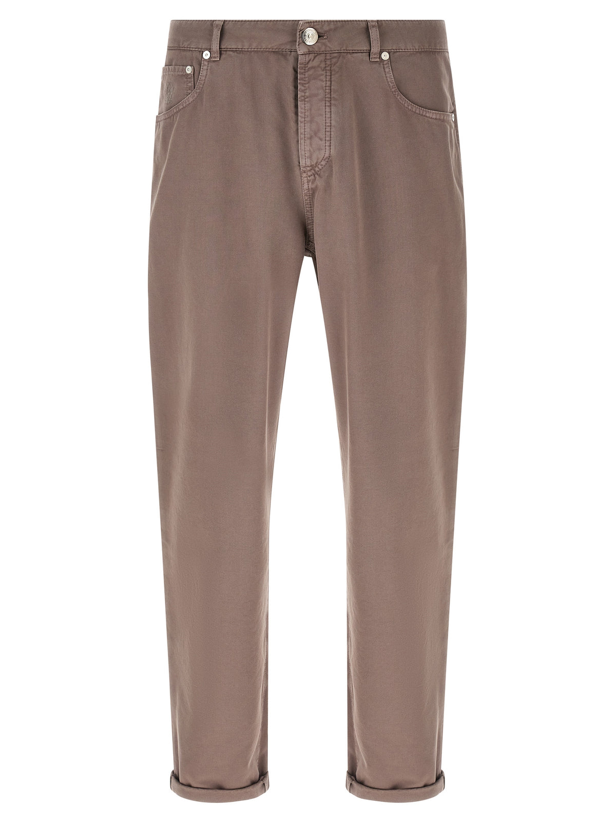 Brunello Cucinelli Brown Cotton Casual Pants for Men