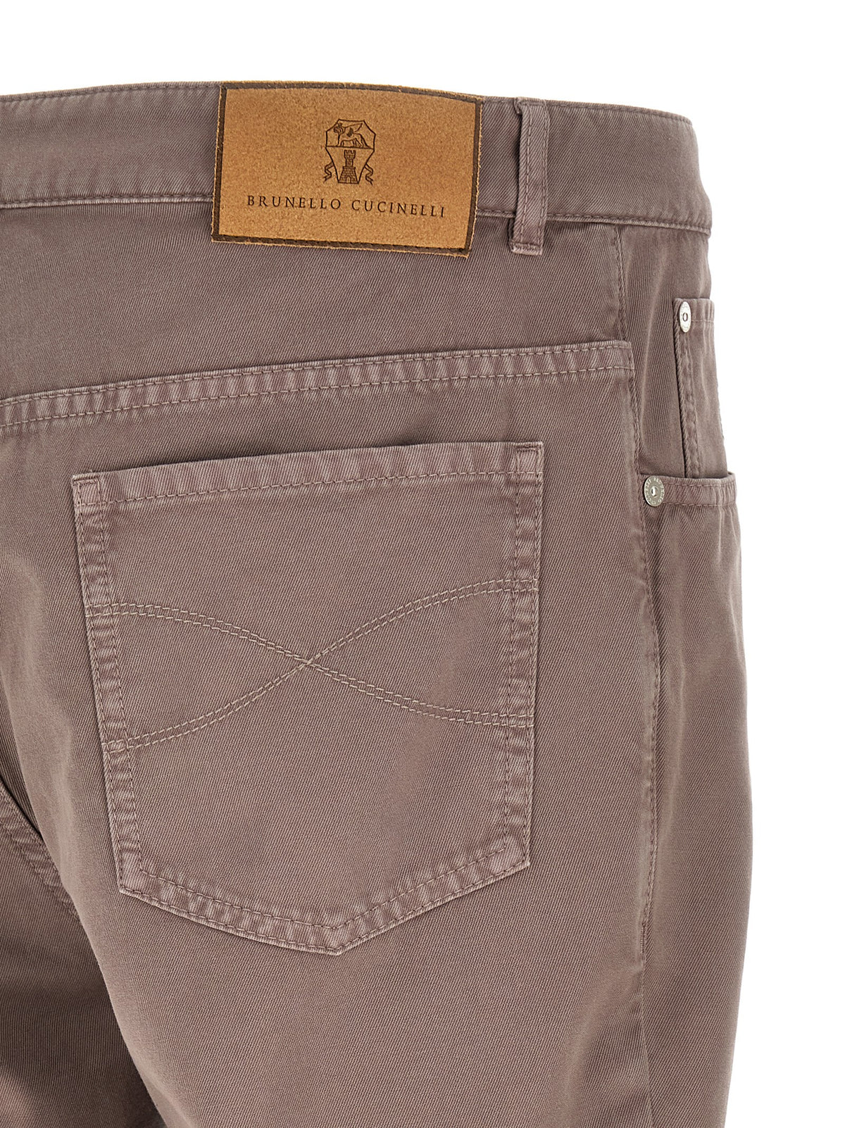 Brunello Cucinelli Brown Cotton Casual Pants for Men