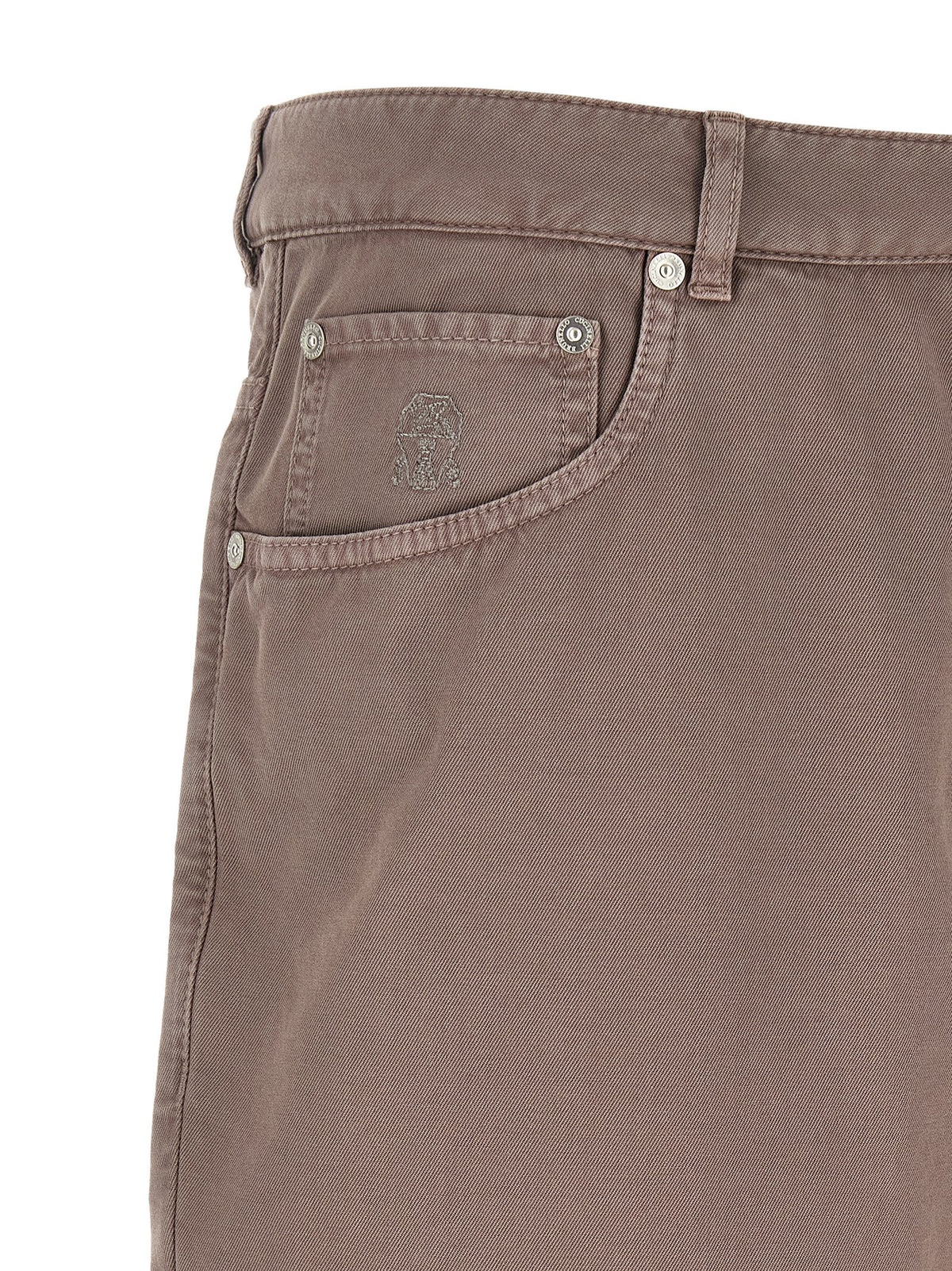 Brunello Cucinelli Brown Cotton Casual Pants for Men