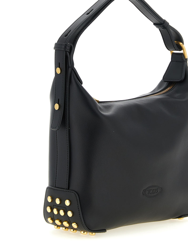 Sac porté épaule Tod's en cuir de veau noir