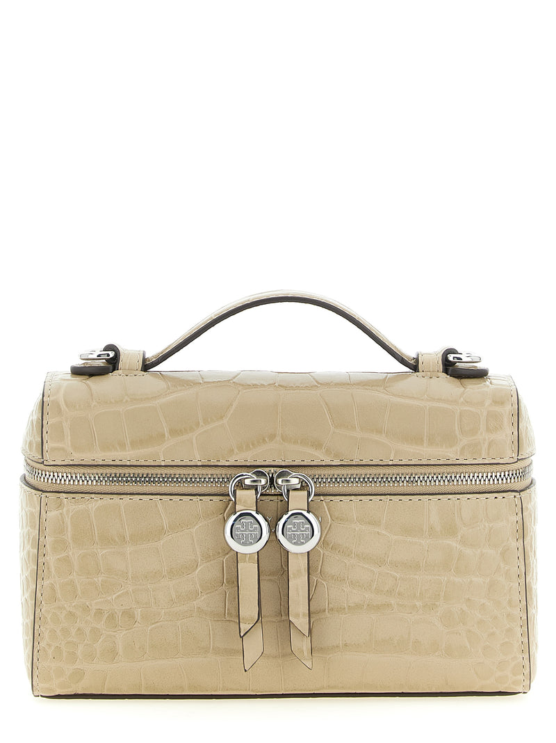 Sac à bandoulière en cuir de vachette beige Tory Burch