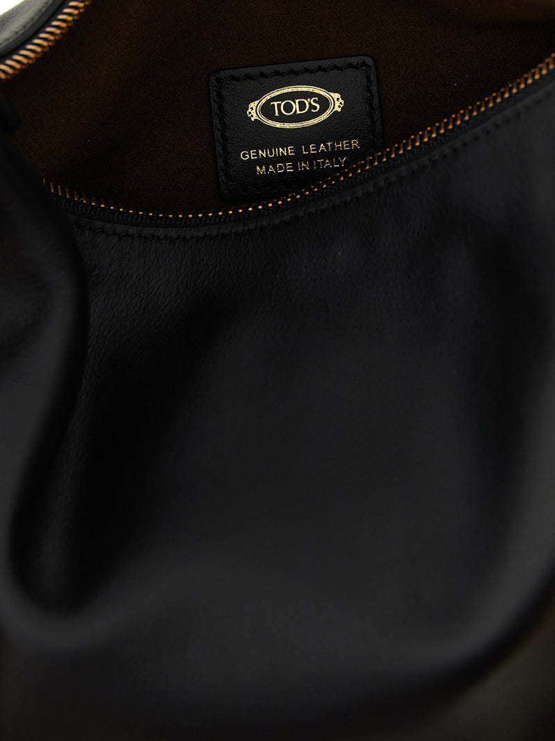 Sac porté épaule Tod's en cuir de veau noir