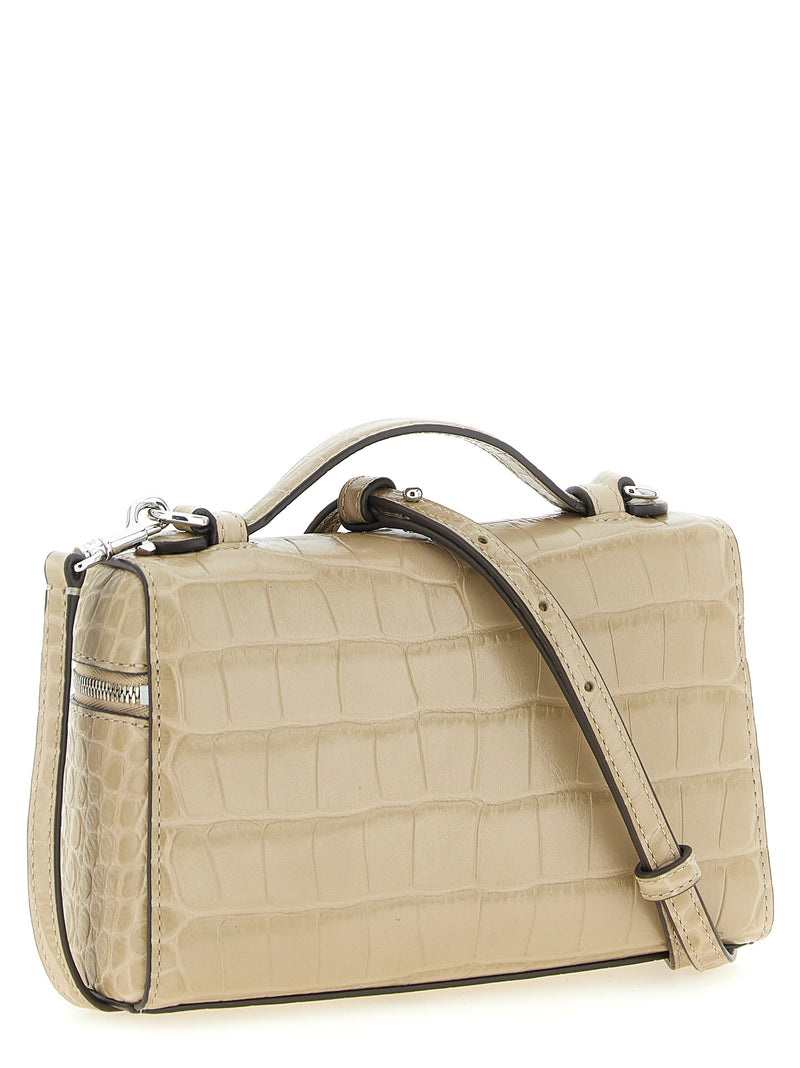 Sac à bandoulière en cuir de vachette beige Tory Burch