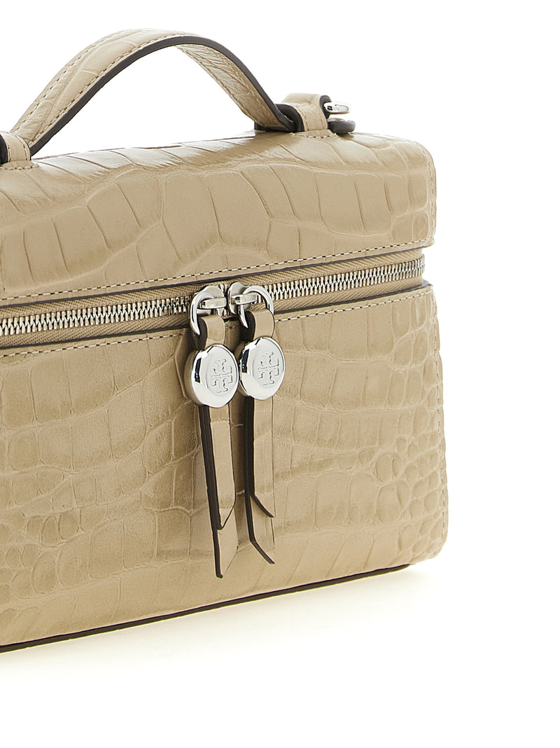 Sac à bandoulière en cuir de vachette beige Tory Burch