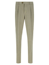 Brunello Cucinelli Bicolor Linen Casual Pants