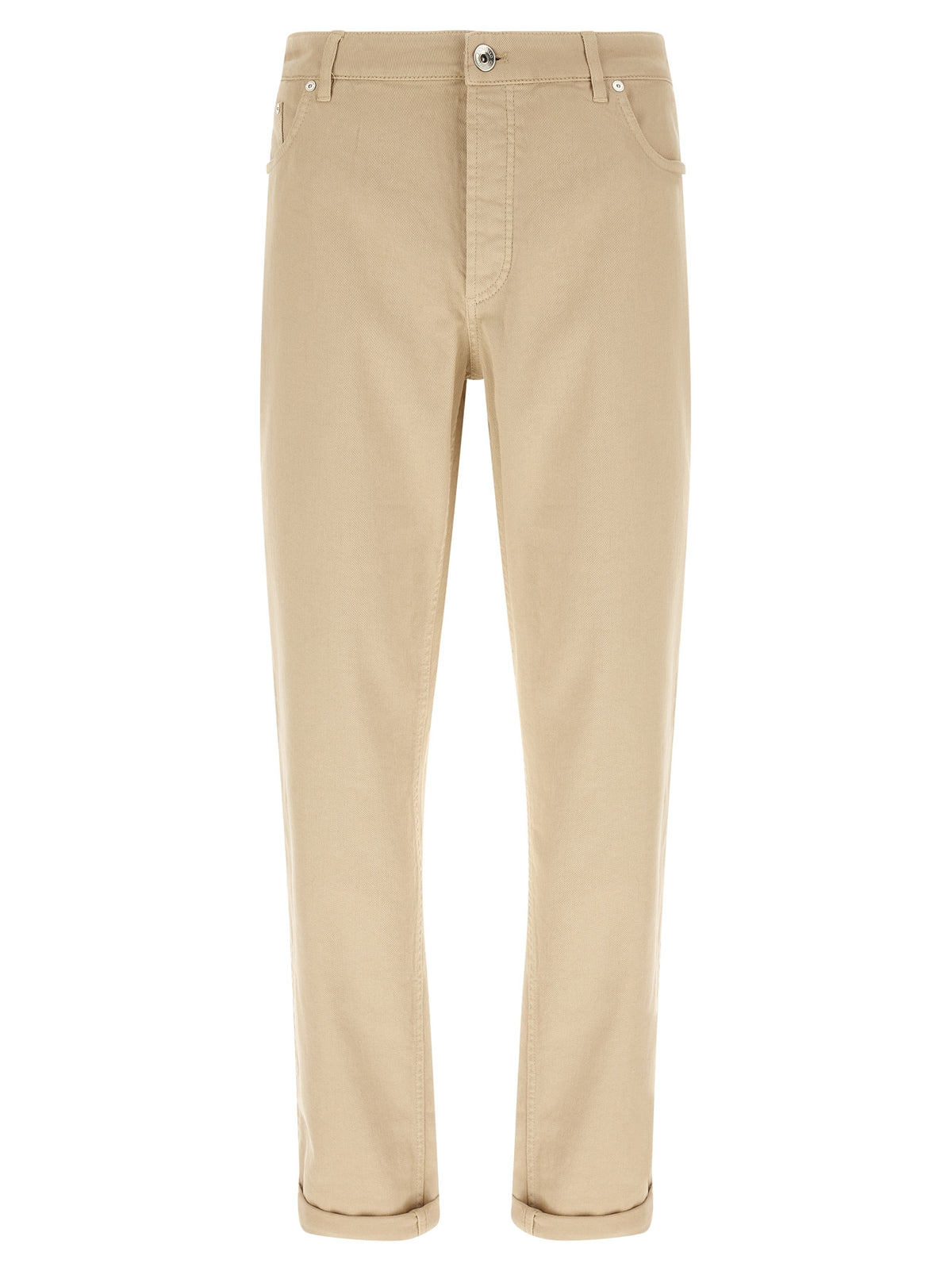 Brunello Cucinelli Beige Cotton Tapered Jeans - IT52 | XL