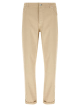 Brunello Cucinelli Beige Cotton Tapered Jeans - IT52 | XL
