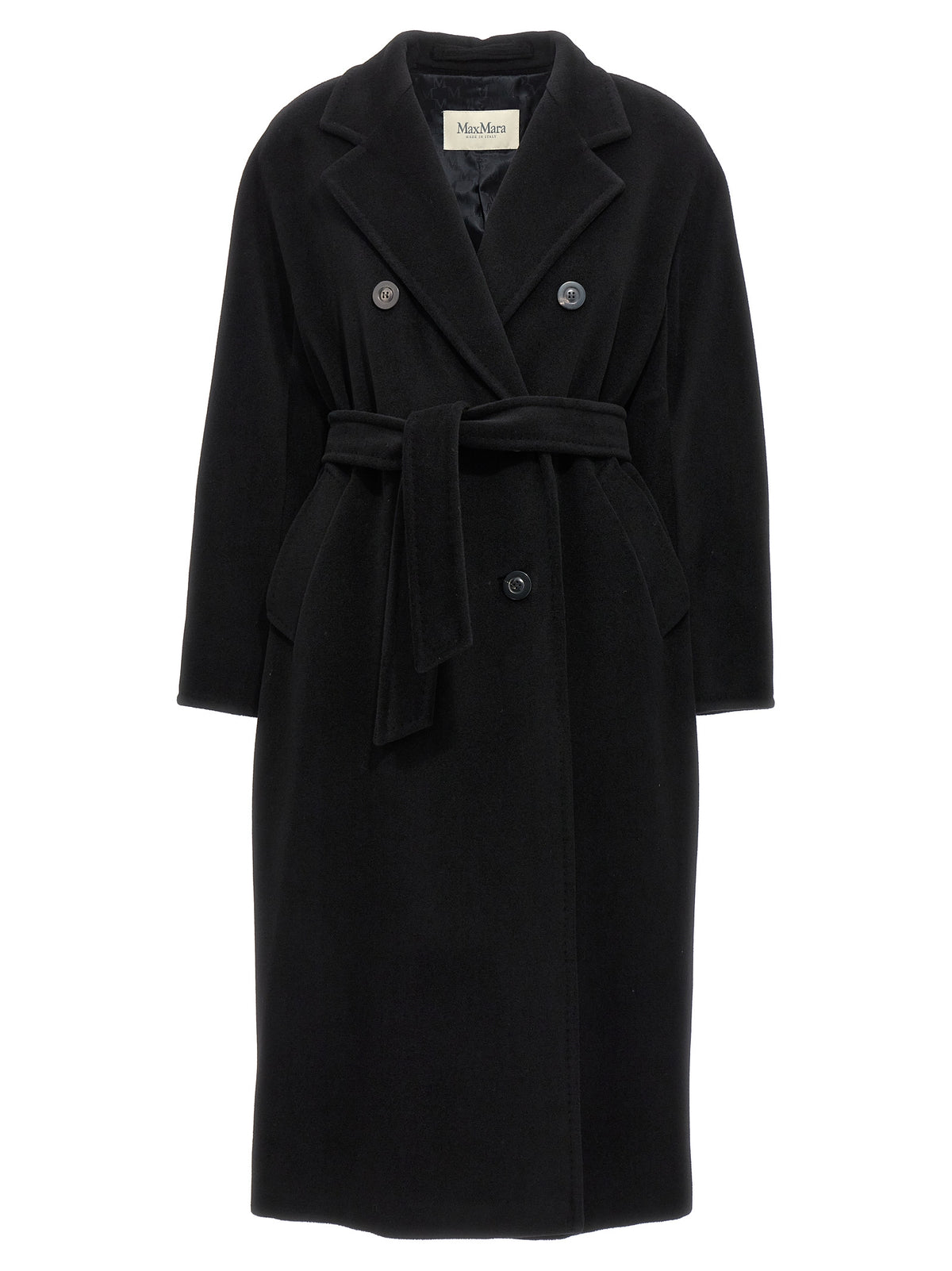 Max Mara Madame – 101801 Icon Black Virgin Wool Coat