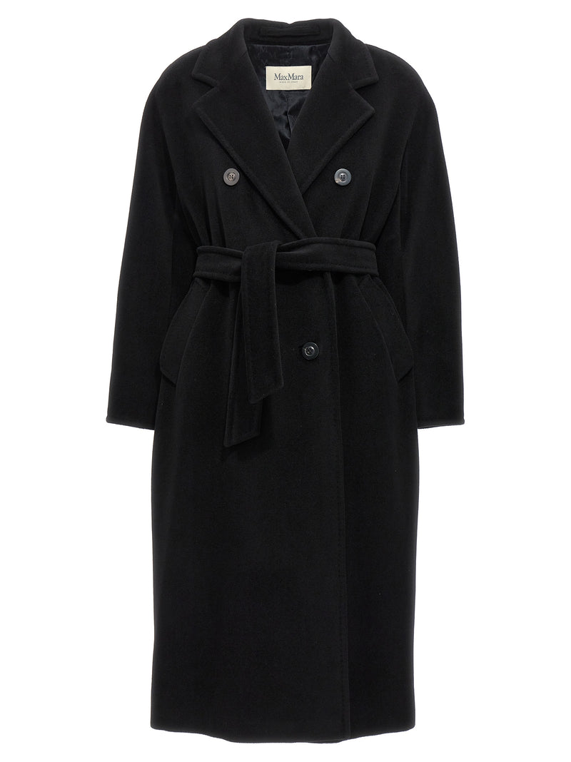 Max Mara Madame – 101801 Icon Coat en Laine Vierge Noire