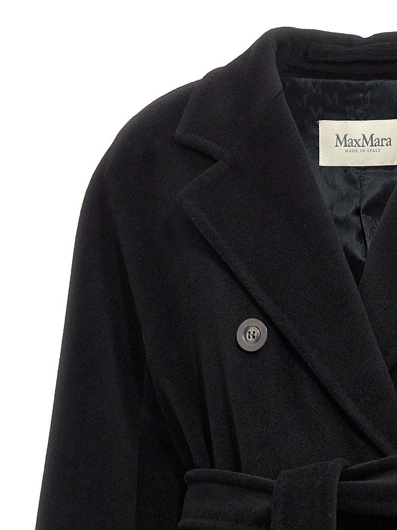 Max Mara Madame – 101801 Icon Coat en Laine Vierge Noire