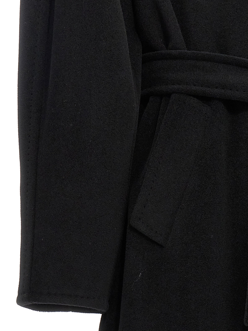 Max Mara Madame – 101801 Icon Coat en Laine Vierge Noire