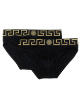 Versace Black Cotton Briefs