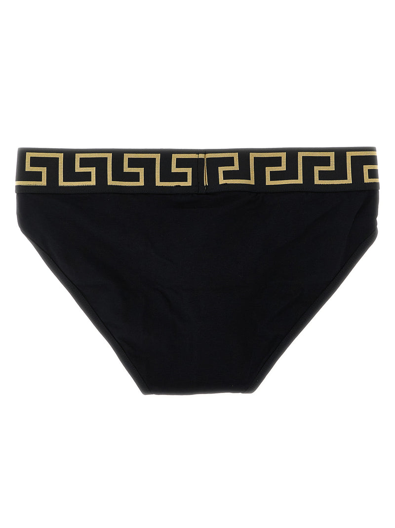 Versace Black Cotton Briefs - Luxurious Comfort and Style