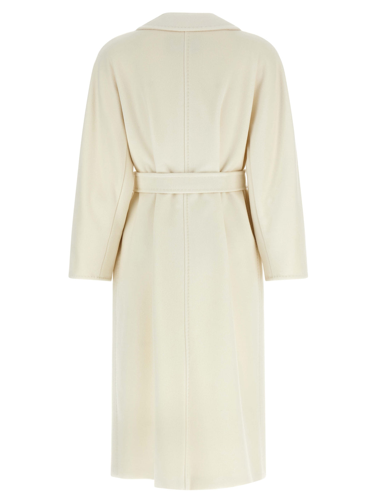 Manteau Max Mara blanc en laine vierge