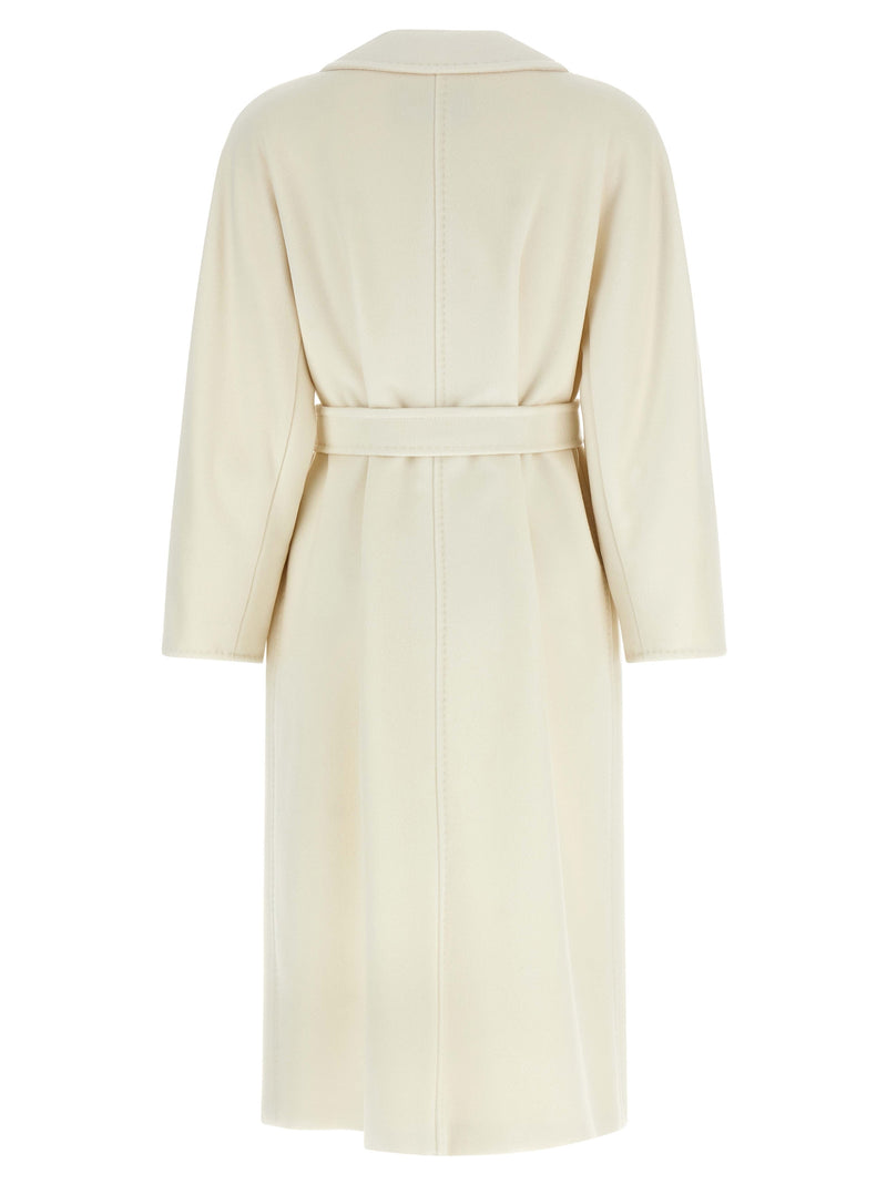 Manteau Max Mara blanc en laine vierge