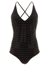 Brunello Cucinelli Brown Polyamide One-Piece Swimsuit