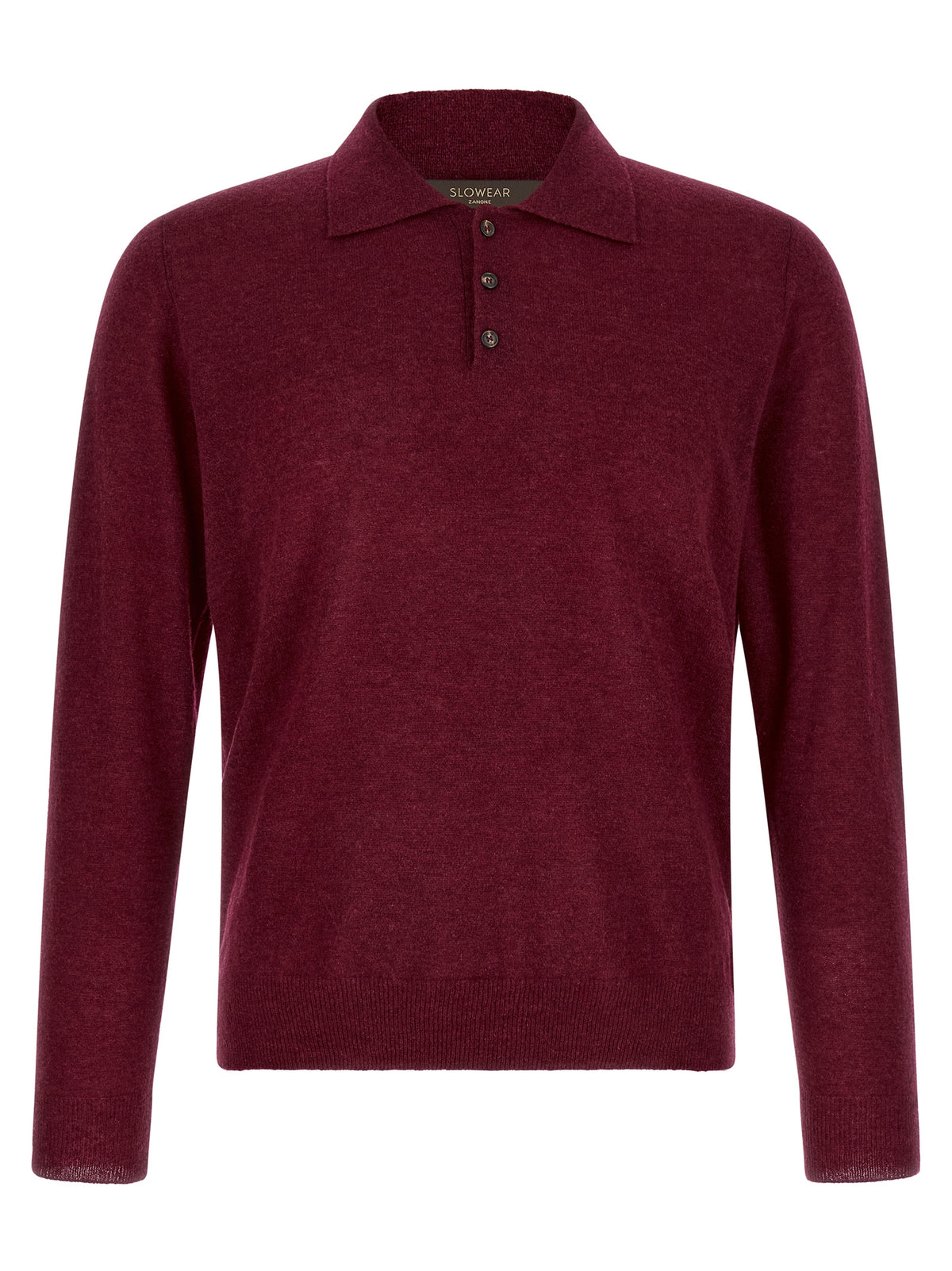 Polo ZANONE en cachemire Bordeaux